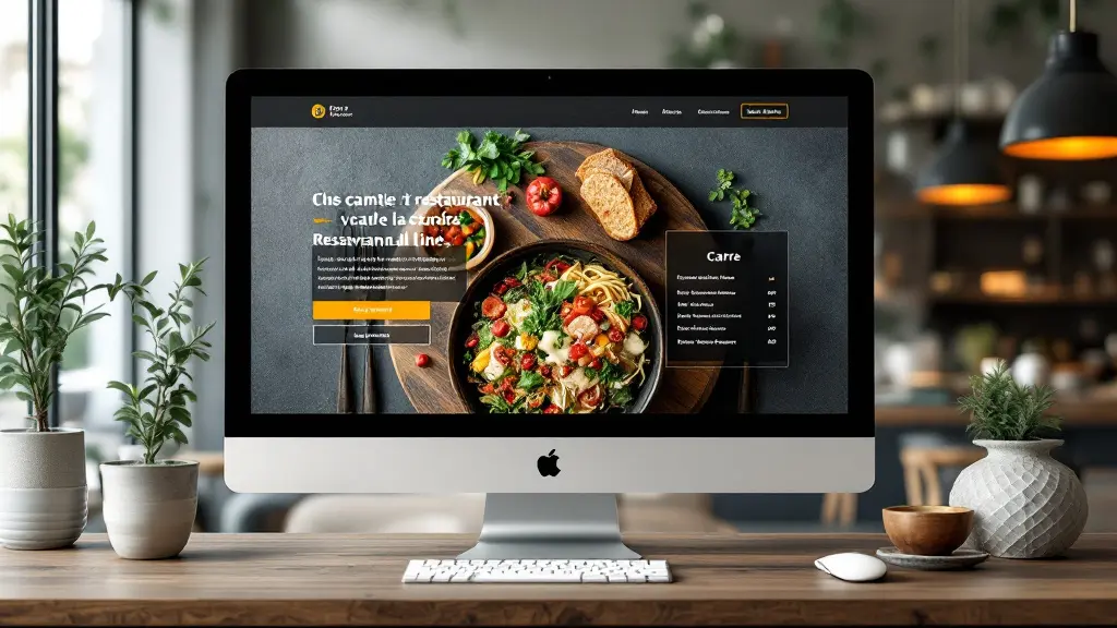 Site vitrine d'un restaurant avec sa carte et la réservation en ligne